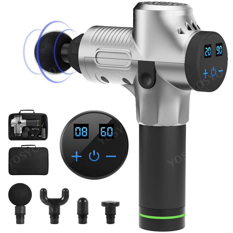 LCD Display Massage Gun Deep Muscle Massager