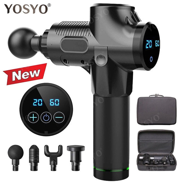 LCD Display Massage Gun Deep Muscle Massager